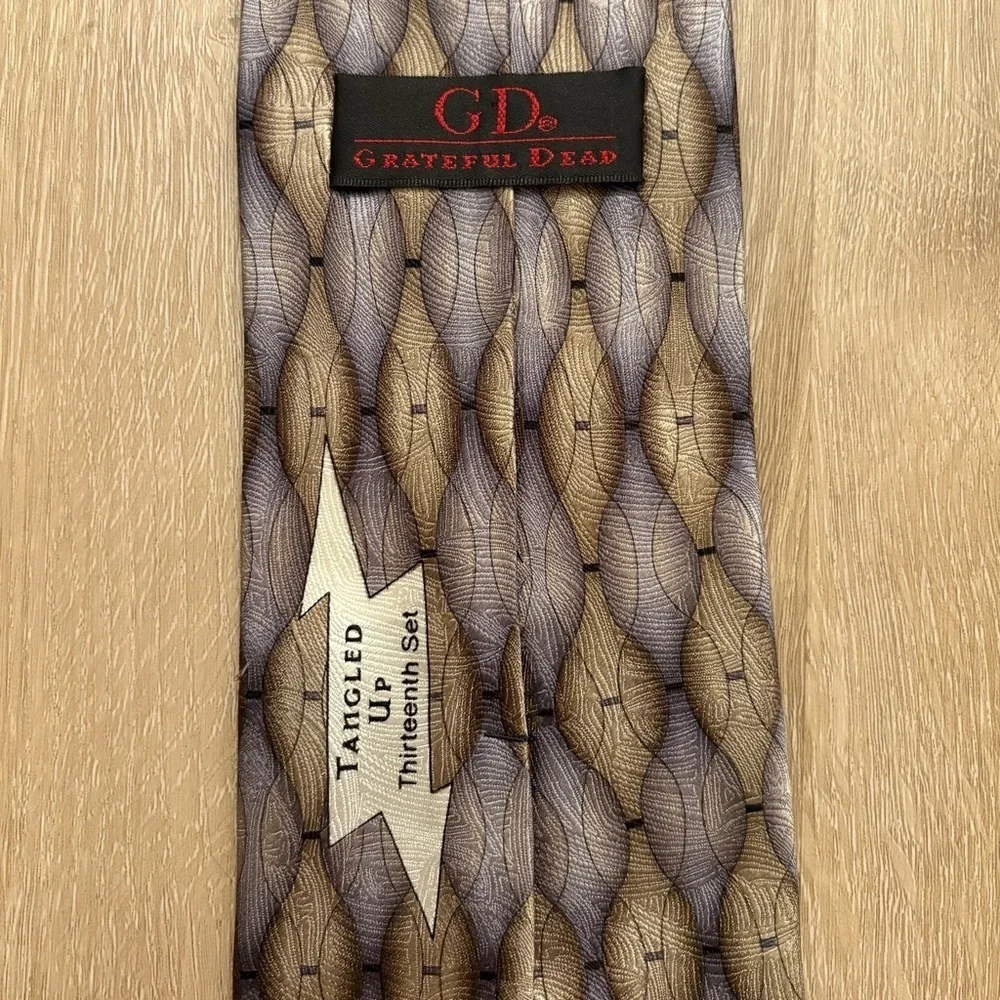 Grateful Dead Men's Tie Extra Large 65” Long Neutral Tones